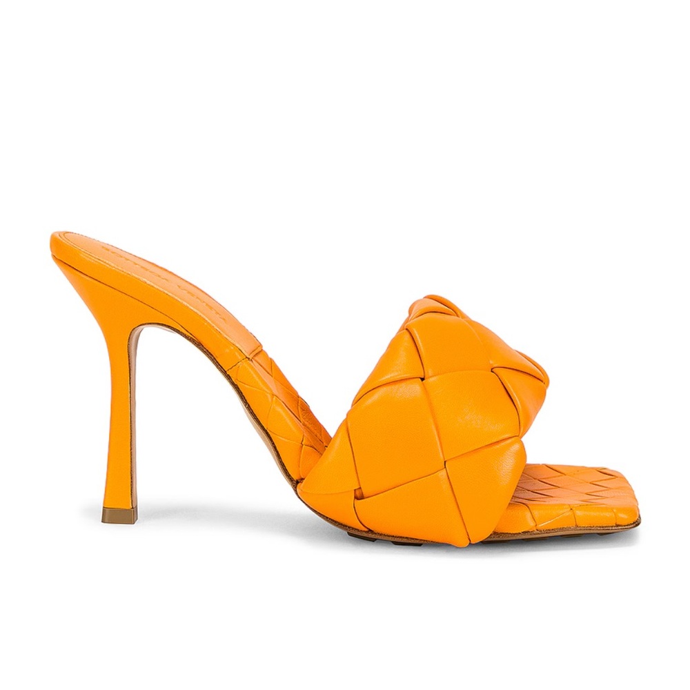 Bottega Veneta Lido mule heeled sandals Sz 36.5